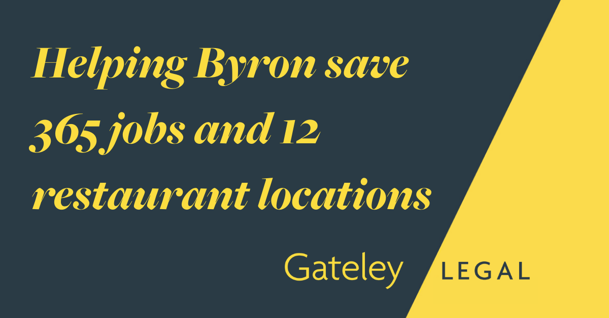 Helping Byron save 365 jobs and 12 restaurant locations Insight Gateley