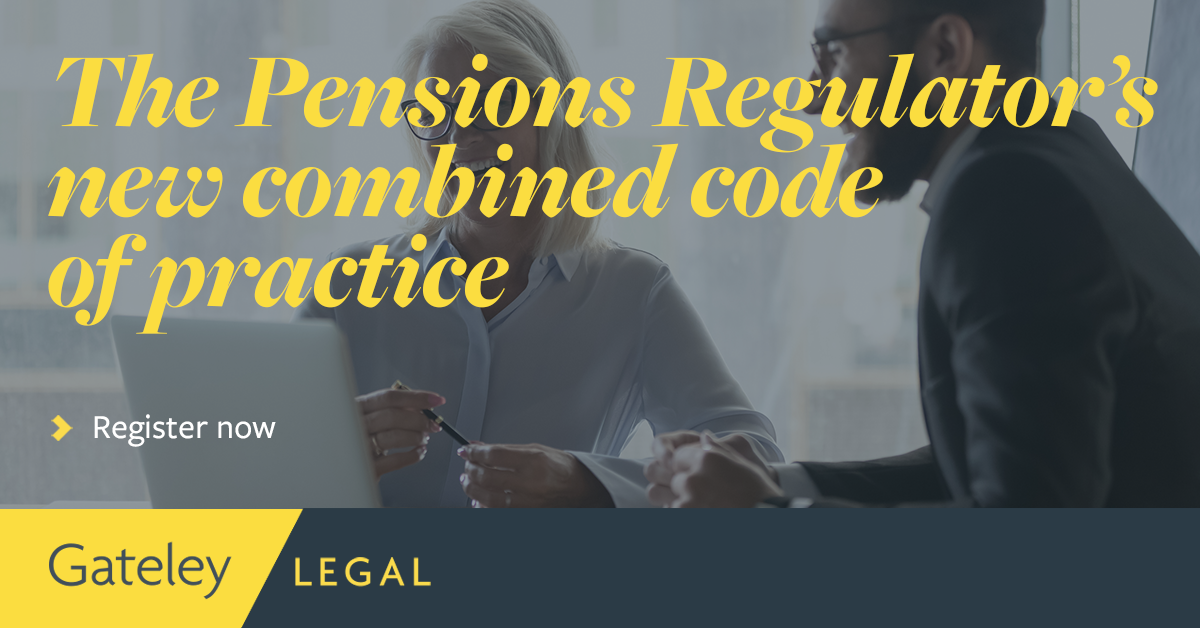 The Pensions Regulator’s new combined code of practice the latest