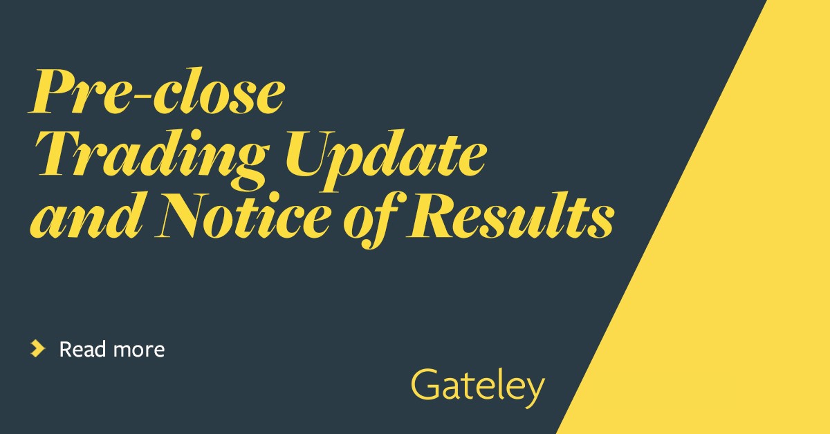 Preclose Trading Update and Notice of Results Market announcements