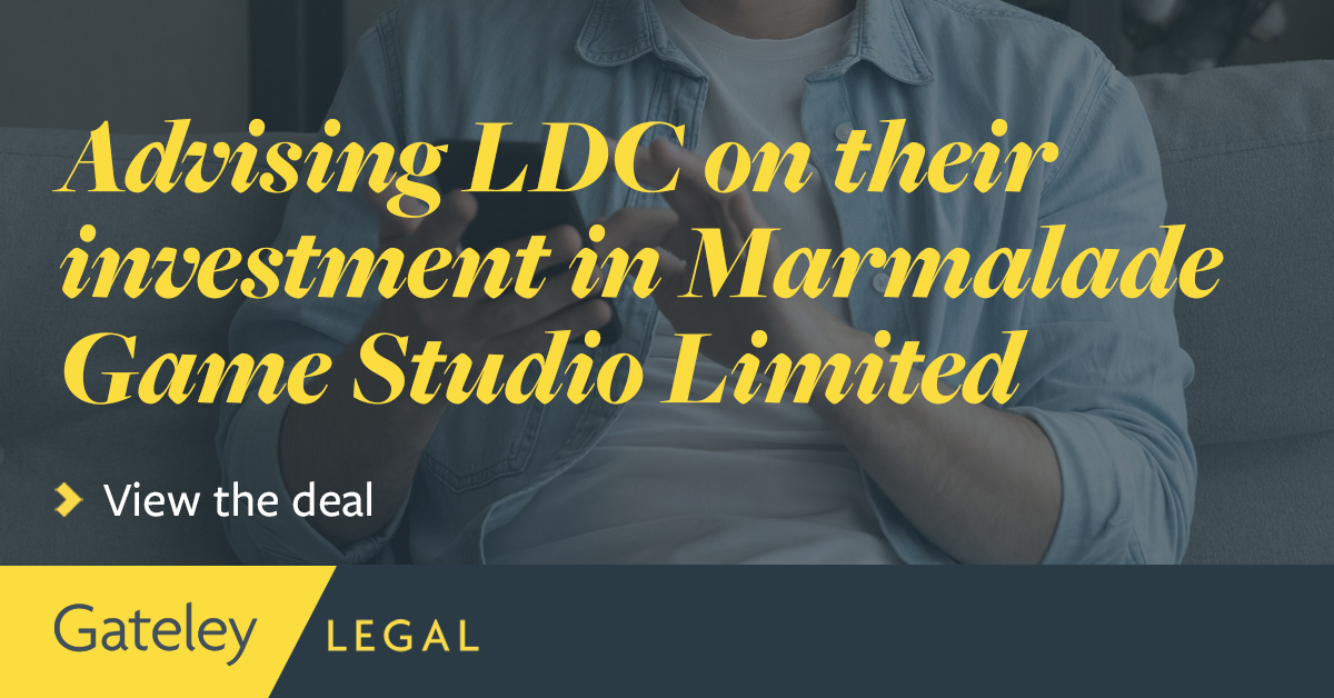 Advising LDC on their investment in Marmalade Game Studio Limited